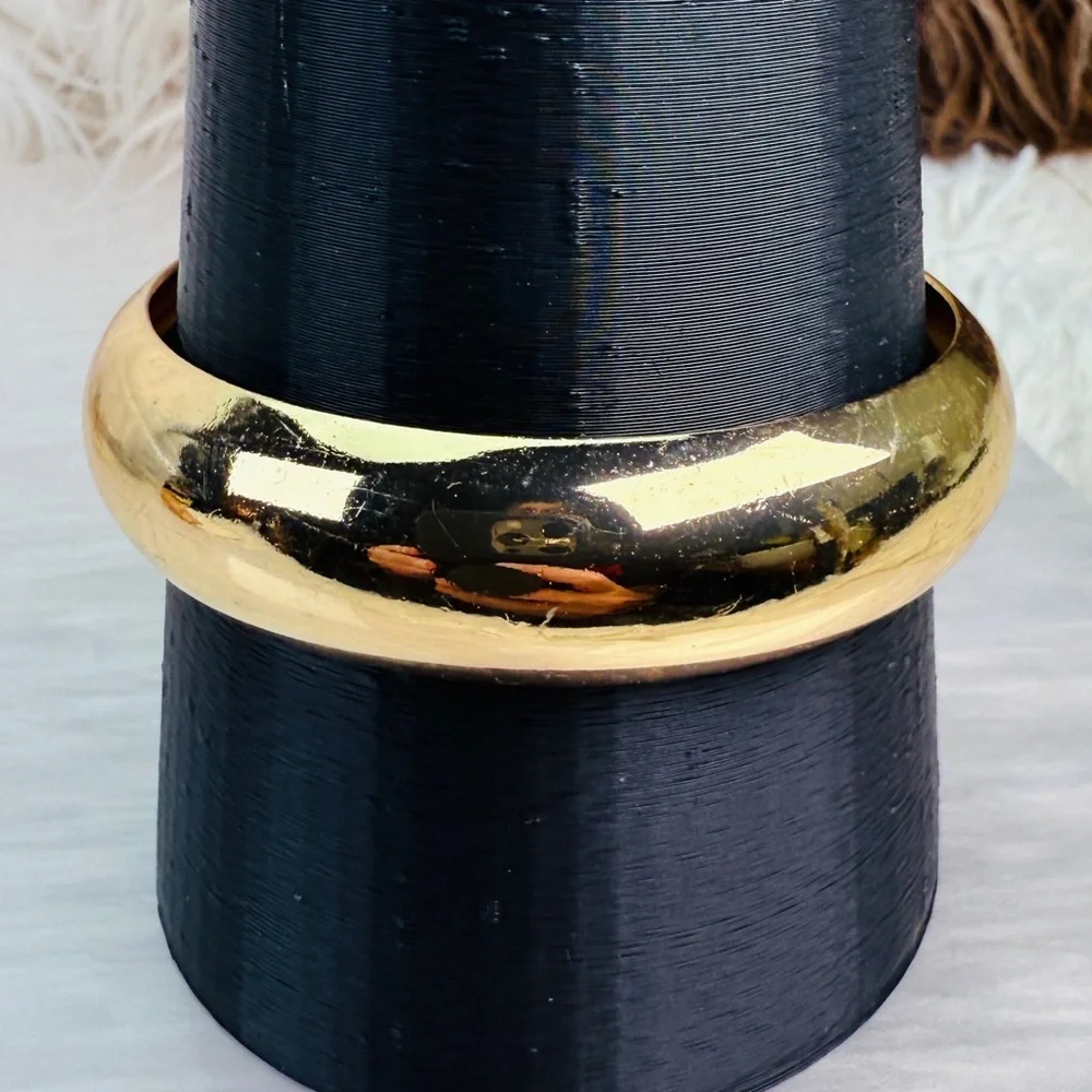 Vintage Goldtone Chunky Stacking Bangle Bracelet